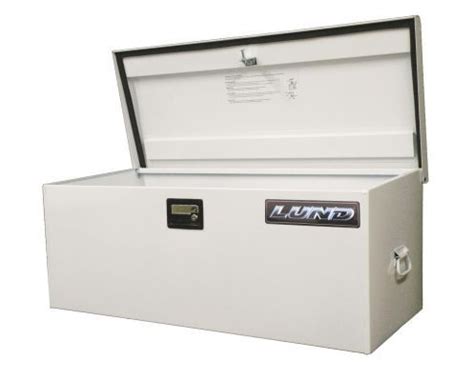 lund job site box/chest universal steel white|Lund Steel Job Site Storage Box/Chest 88048 .